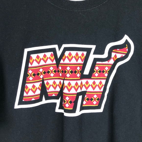 Miami Heat Seminole Logo Pattern Graphic Shirt NBA - Picture 2 of 4
